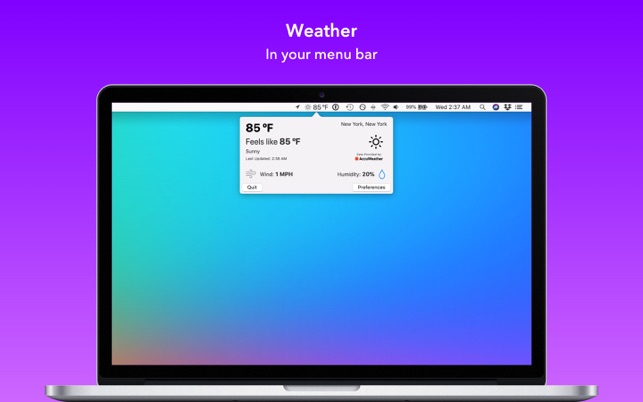 MenuWeather Mac App, the Ultimate Weather Solution